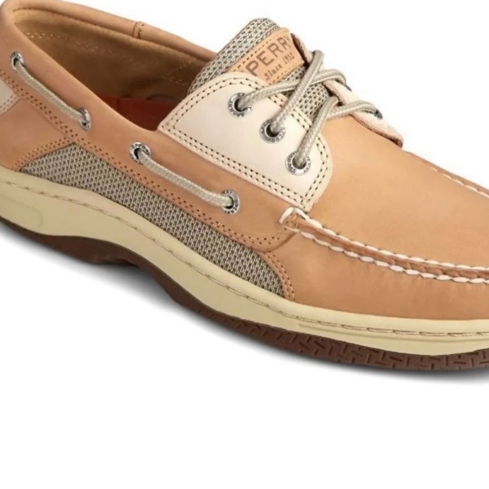 Sperry Men’s Beige and Cream Leather Boat Shoe